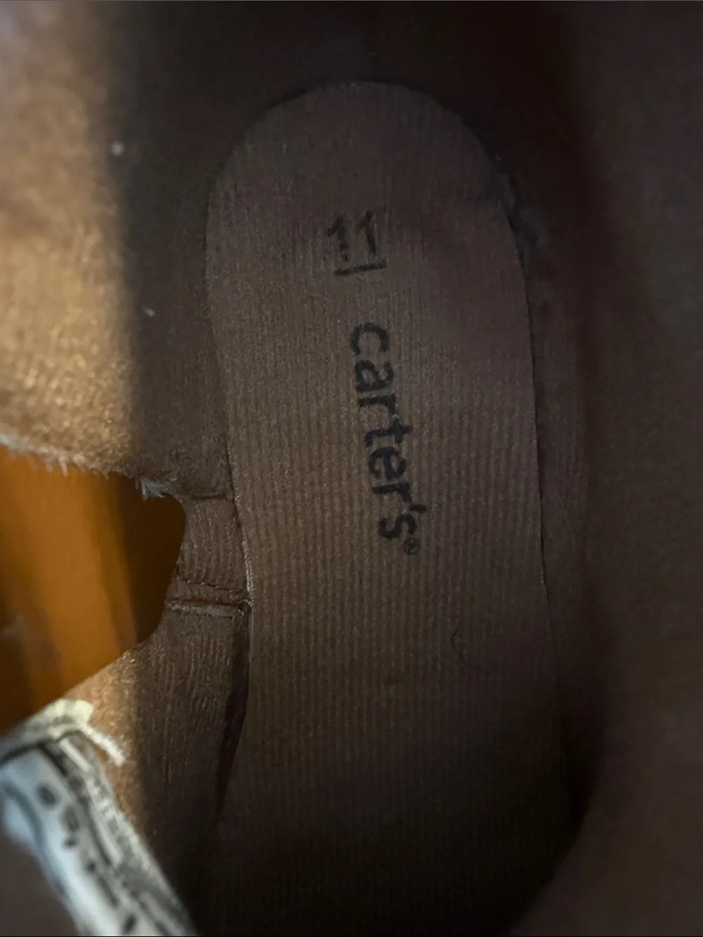 Carter's Little Girls Brown Ankle Boots with Heart Buckle